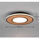 Trio 626610232 LED mennyezeti lámpa Deacon 1x37W | 4400lm | 2700-6000K - 3 fázisú szabályozás, fekete, fa