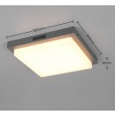 Trio T630369242 LED mennyezetre szerelhető lámpa BERMEJO  | 14W integrált LED forrás | 1x1450lm | 2300+3000+4000K | mozgásérzékelő | antracit