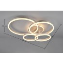 Trio 632210407 LED mennyezetre szerelhető lámpa DRAKE | 50W integrált LED forrás | 5850lm | 2700-6500K | fényerőszabályzó | távirányítás