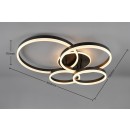 Trio 632210432 LED mennyezetre szerelhető lámpa DRAKE | 50W integrált LED forrás | 5850lm | 2700-6500K | fényerőszabályzó | távirányítás