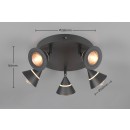 Trio 637010532 LED mennyezeti spotlámpa ROMEO | 7W integrált LED forrás | 700lm | 2300+3000+4000K