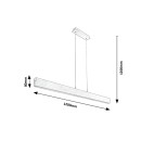 Rabalux 6670 LED mennyezeti függőlámpa Tithania 1x24W | 1920lm | 2700-6500K - szabályozható, állítható színhőmérséklet, alumínium, fehér