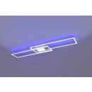 Trio 670710507 LED mennyezetre szerelhető lámpa Ganado 1x37W+8W | 4300lm | 2700-6500K | RGB - szabályozható, éjszakai üzemmód, távirányító, matt nikkel