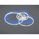Trio 670710532 LED mennyezetre szerelhető lámpa Winona 1x28W+10W | 3200lm | 2700-6500K | RGB - szabályozható, éjszakai üzemmód, távirányító, nikkel