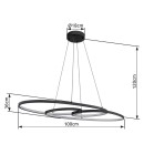 Globo 67177-40 LED mennyezeti függőlámpa SPIRA  | 39W integrált LED forrás | 1880lm | 2700-4000-6500K