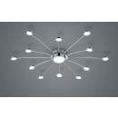 Trio 673311306 LED mennyezetre szerelhető csillár Bodrum 12x2,1W+1x6,6W | SMD | 2400lm+570lm | 3000-6500K - szabályozható, állítható világítási hőmérséklet, memória funkció, távirányító, króm