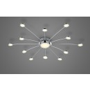 Trio 673311306 LED mennyezetre szerelhető csillár Bodrum 12x2,1W+1x6,6W | SMD | 2400lm+570lm | 3000-6500K - szabályozható, állítható világítási hőmérséklet, memória funkció, távirányító, króm