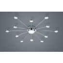 Trio 673311306 LED mennyezetre szerelhető csillár Bodrum 12x2,1W+1x6,6W | SMD | 2400lm+570lm | 3000-6500K - szabályozható, állítható világítási hőmérséklet, memória funkció, távirányító, króm