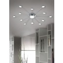 Trio 673311306 LED mennyezetre szerelhető csillár Bodrum 12x2,1W+1x6,6W | SMD | 2400lm+570lm | 3000-6500K - szabályozható, állítható világítási hőmérséklet, memória funkció, távirányító, króm