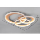 Trio T673810365 LED mennyezetre szerelhető lámpa GRANADA  | 36W integrált LED forrás | 1x4300lm | 3000K | Trio - SwitchDimmer | barna
