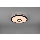 Trio 679114232 LED mennyezeti lámpa Okinawa 1x18W | 1800lm | 3000-5500K - csillogó hatás, szabályozható, távirányítás, éjszakai mód, világítási hőmérséklet beállítása, memória funkció, fehér, fekete