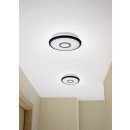 Trio 679114232 LED mennyezeti lámpa Okinawa 1x18W | 1800lm | 3000-5500K - csillogó hatás, szabályozható, távirányítás, éjszakai mód, világítási hőmérséklet beállítása, memória funkció, fehér, fekete