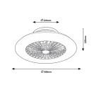 Rabalux 6859 LED mennyezeti lámpa ventilátorral 1x30W | 1700lm | 3000-6500K - ezüst