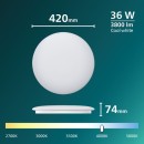 Philips 8721103069115 LED mennyezetre szerelhető lámpa CL200  | 36W integrált LED forrás | 3800lm | 4000K | fehér