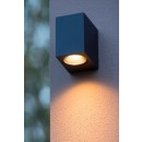 Lucide 69800/01/30 kültéri fali lámpa Zaro 1x35W | GU10 | IP44 - fekete, spot, szabályozható