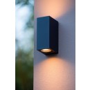 Lucide 69800/02/30 kültéri fali lámpa Zaro 2x35W | GU10 | IP44 - fekete, spot, szabályozható