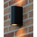Lucide 69801/02/30 kültéri fali lámpa Zaro 2x35W | GU10 | IP44 - fekete, spot, szabályozható