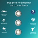 Philips 8721103036995 süllyeszthető lámpakészlet Peridot GU10 | króm