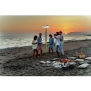 Lutec 6910802335 LED kültéri hordozható napelemes lámpa Poppy 1x8W | 3000K | IP54 - egyedi dizájn, bluetooth hangszóró