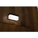 Lutec 6941502330 LED kültéri fali lámpa Fran érzékelővel 1x9,7W | 800lm | 2700-6500K | IP44 - fekete