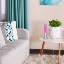 Rabalux 7030 Minka láva asztali lámpa 1x20W | GY6.35 - ezüst, rózsaszín