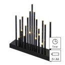 Emos DCAW04 LED gyertyatartó 1,2W | 20 LED | 3xAA | 2700K | IP20 - időzítő, meleg fehér, fekete