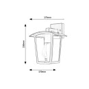 Rabalux 7127 kültéri fali lámpa Taverna 1x15W | E27 | IP44 - fekete