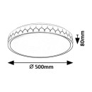 Rabalux 98071304 LED mennyezetre szerelhető lámpa Malin  | 48W integrált LED forrás | 3000lm | 3000-6500K