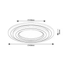 Rabalux 98071315 LED mennyezetre szerelhető lámpa Taneli2  | 56W integrált LED forrás | 5350lm | 3000+4000+6500K