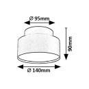 Rabalux 98071320 LED mennyezetre szerelhető lámpa Ovidia | 24W integrált LED forrás | 1110lm | 3000K