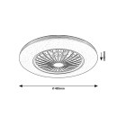 Rabalux 98071330 LED ventilátor világítással Dalfon2 | 48W integrált LED forrás | 3100lm | 3000-6500K