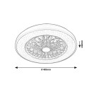 Rabalux 98071332 LED ventilátor világítással Dalfon2 | 48W integrált LED forrás | 2400lm | 3000-6500K