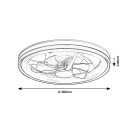 Rabalux 98071335 LED ventilátor világítással Fanricius  | 40W integrált LED forrás | 2200lm | 3000+4000+6500K