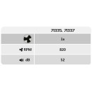 Rabalux 98071337 LED ventilátor világítással Fanfy | 40W integrált LED forrás | 2200lm | 3000+4000+6500K