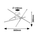 Rabalux 98071339 LED mennyezetre szerelhető lámpa Henli2  | 40W integrált LED forrás | 2800lm | 3000K