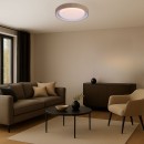 Rabalux 71345 LED mennyezetre szerelhető lámpa Pastello | 48W integrált LED forrás | 2800lm | 3000-6500K | távirányítás | fényerőszabályzó | bézs