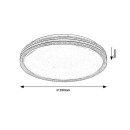 Rabalux 71349 LED mennyezetre szerelhető lámpa Monira | 34W integrált LED forrás | 2300lm | 3000-6500K | távirányítás | fényerőszabályzó | fekete