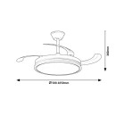 Rabalux 71364 LED ventilátor világítással Fluara | 60W integrált LED forrás | 4800lm | 3000-6500K | távirányítás | fényerőszabályzó | fehér