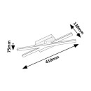 Rabalux 98071396 LED mennyezetre szerelhető lámpa Demir  | 16W integrált LED forrás | 1200lm | 4000K
