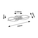 Rabalux 98071403 LED mennyezetre szerelhető lámpa Arash  | 40W integrált LED forrás | 2200lm | 3000+4000+6500K
