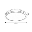 Rabalux 71413 LED mennyezetre szerelhető lámpa Corlet | 23W integrált LED forrás | 1900lm | 3000-6500K | távirányítás | fényerőszabályzó | fehér