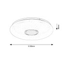 Rabalux 71414 LED mennyezetre szerelhető lámpa Balmerino | 24W integrált LED forrás | 1755lm | 3000-6000K | távirányítás | fényerőszabályzó | fehér