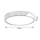 Rabalux 71418 LED mennyezetre szerelhető lámpa Maple2 | 42W integrált LED forrás | 3700lm | 3000/4000/6000K | fekete