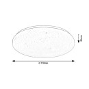 Rabalux 71448 LED mennyezetre szerelhető lámpa Danny2 | 80W integrált LED forrás | 5700lm | 3000-6500K | távirányítás | fényerőszabályzó | fehér