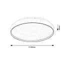 Rabalux 71449 LED mennyezetre szerelhető lámpa Zerava | 34W integrált LED forrás | 2100lm | 3000-6500K | távirányítás | fényerőszabályzó | fekete