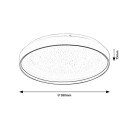 Rabalux 71450 LED mennyezetre szerelhető lámpa Zerava | 60W integrált LED forrás | 3800lm | 3000-6500K | távirányítás | fényerőszabályzó | fekete