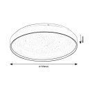 Rabalux 71454 LED mennyezetre szerelhető lámpa Zerava | 80W integrált LED forrás | 4600lm | 3000-6500K | távirányítás | fényerőszabályzó | aranyszínű