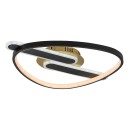 Rabalux 71467 LED mennyezetre szerelhető lámpa Brantiel | 60W integrált LED forrás | 3000lm | 3000-6000K | távirányítás | fényerőszabályzó | fekete