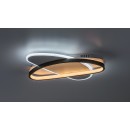 Rabalux 71469 LED mennyezetre szerelhető lámpa Brantiel | 57W integrált LED forrás | 3250lm | 3000-6000K | távirányítás | fényerőszabályzó | fekete