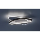Rabalux 71469 LED mennyezetre szerelhető lámpa Brantiel | 57W integrált LED forrás | 3250lm | 3000-6000K | távirányítás | fényerőszabályzó | fekete
